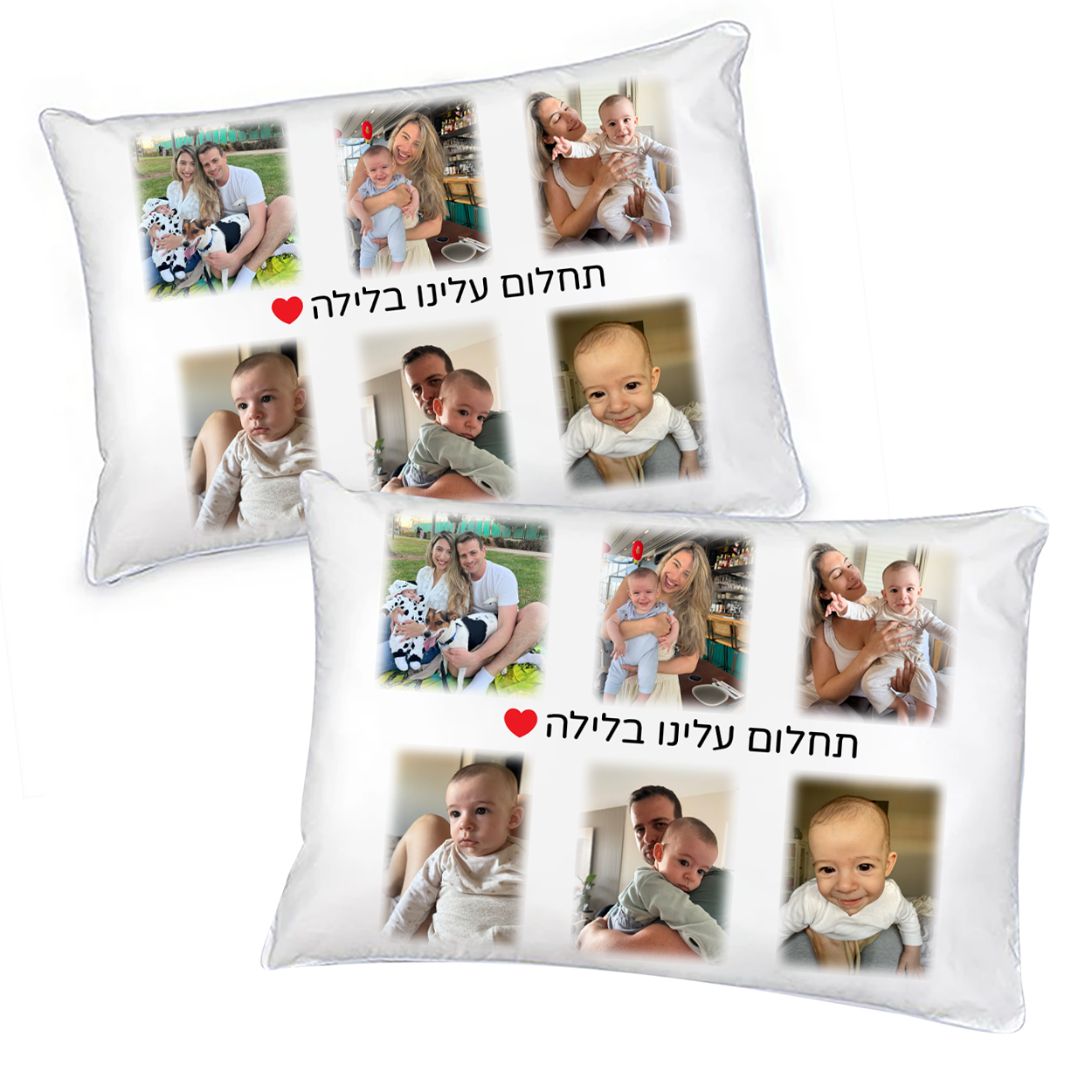 זוג ציפיות קולאז' בעיצוב אישי