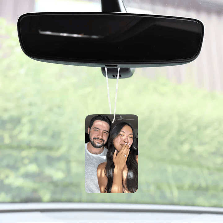 עץ ריחן עם תמונה לאוטו - מתנה אישית בעיצוב מותאם