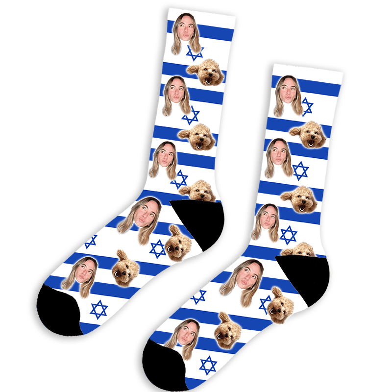 גרביים עם פרצוף - שוגיס פטריוט | מתנה אישית בהדפסה מהירה