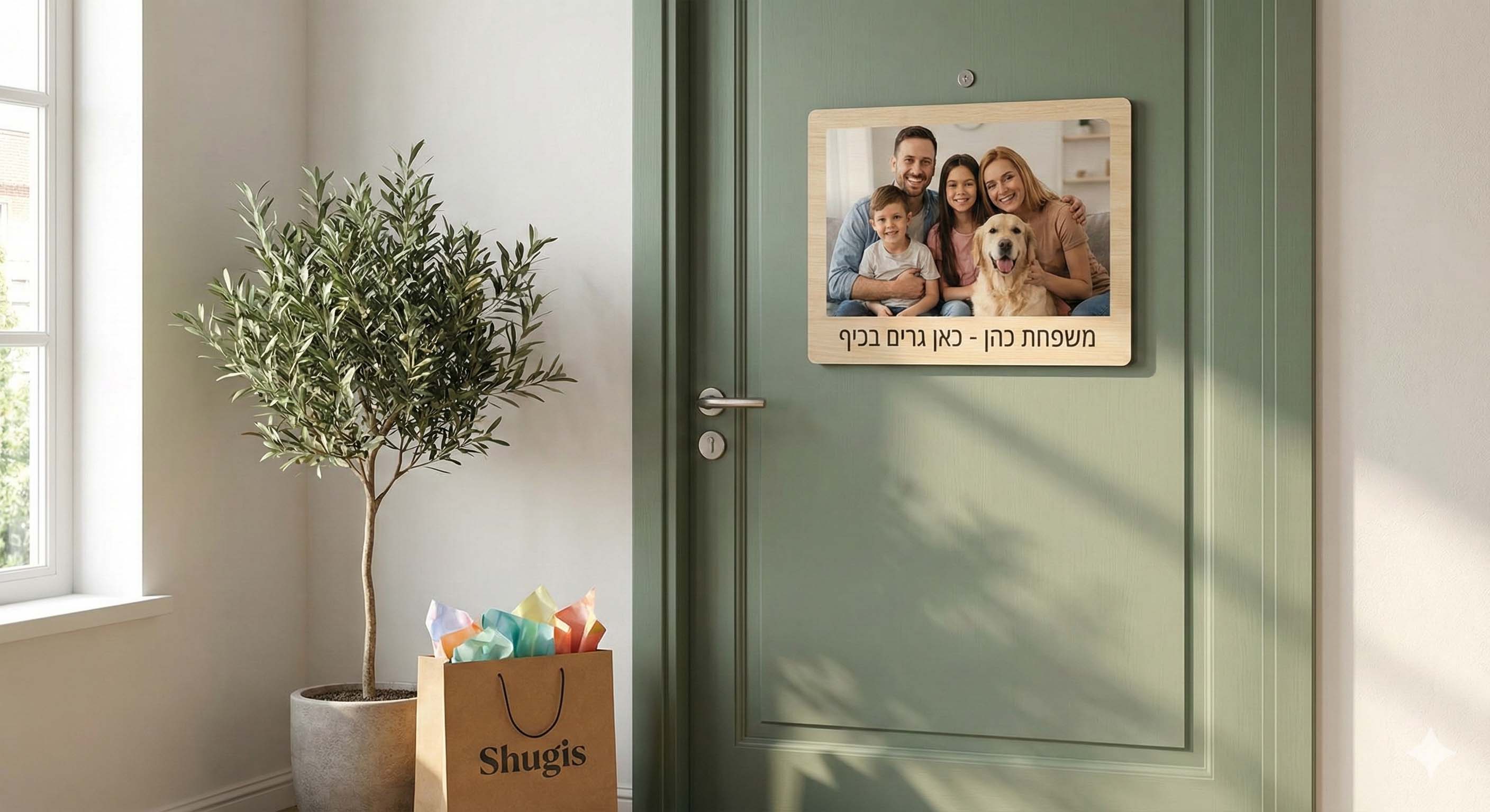שלט לדלת עם תמונה