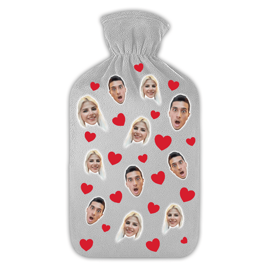 בקבוק מים חמים לבבות - בקבוק מים תרמי