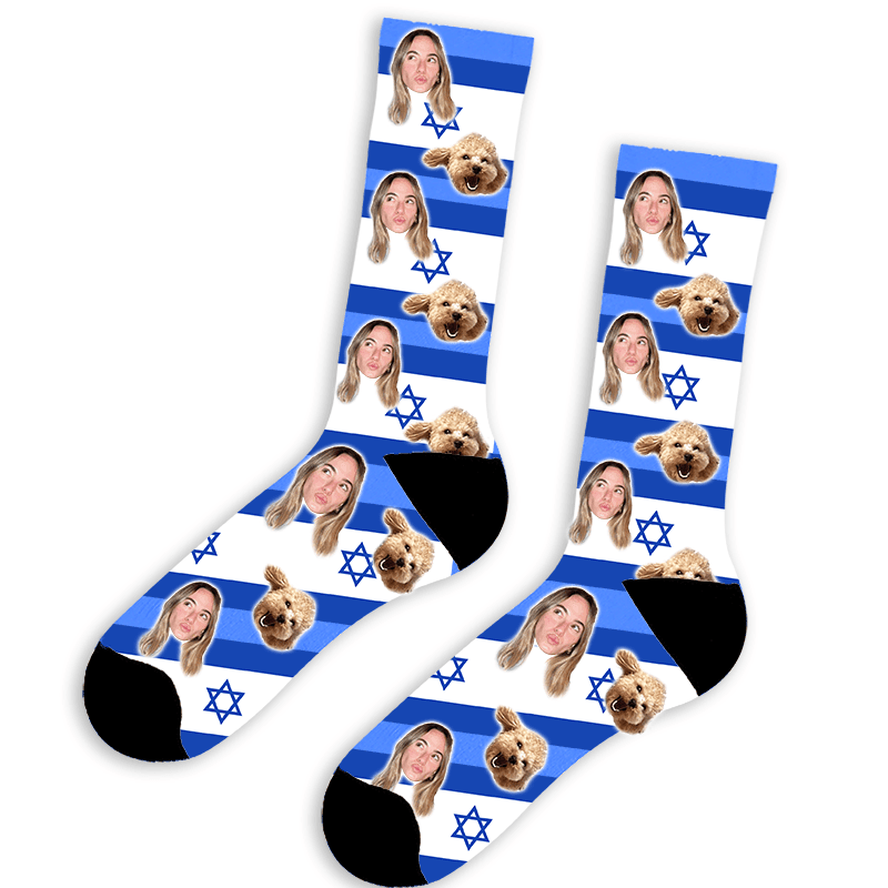 גרביים עם פרצוף - שוגיס פטריוט | מתנה אישית בהדפסה מהירה
