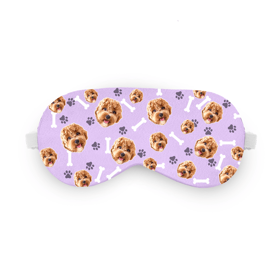 הכלב שלי על כיסוי עיניים – כיסוי עיניים עם תמונה של הכלב בעיצוב אישי - הדפסה איכותית על מסכת שינה