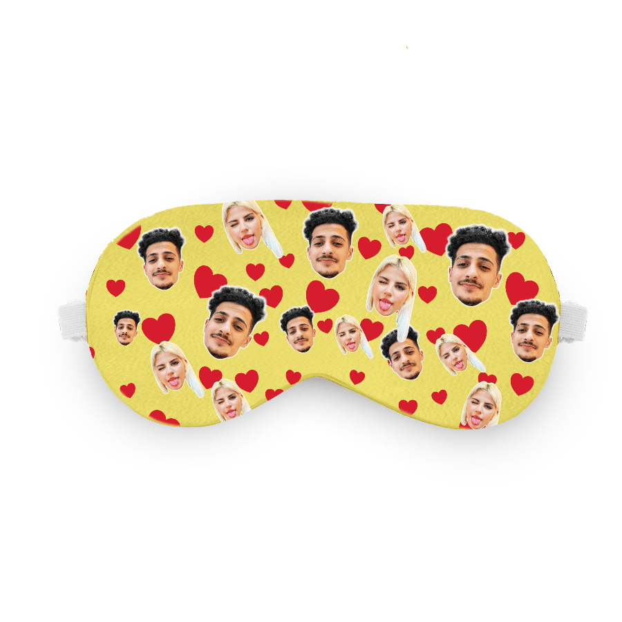 כיסוי עיניים עם לבבות - תמונה אמיתית של המוצר