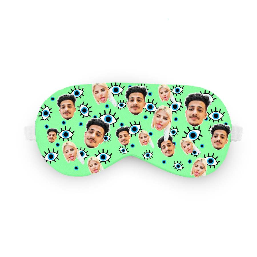 כיסוי עיניים טפו טפו טפו – כיסוי עיניים עם תמונה ופרצוף בעיצוב אישי - מתנה מקורית במחיר משתלם