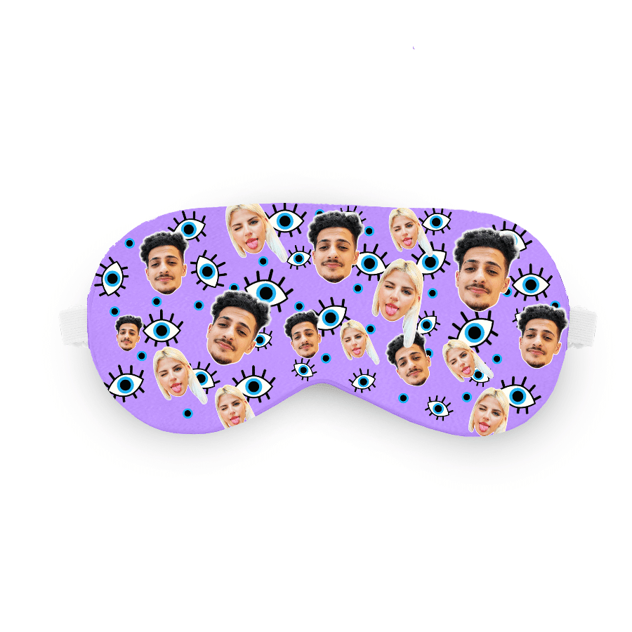 כיסוי עיניים טפו טפו טפו – כיסוי עיניים עם תמונה ופרצוף בעיצוב אישי - כיסוי עיניים נעים לטיסות