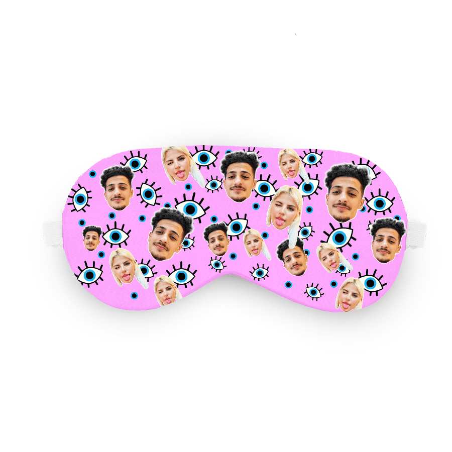 כיסוי עיניים טפו טפו טפו – כיסוי עיניים עם תמונה ופרצוף בעיצוב אישי - כיסוי עיניים נעים לטיסות