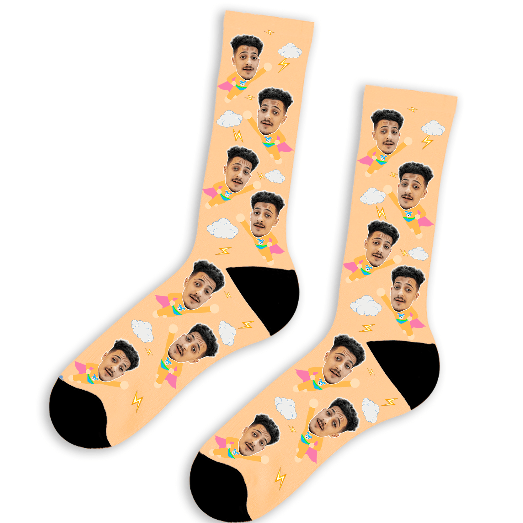 גרביים לגיבור העל - גרביים מודפסות בעיצוב אישי