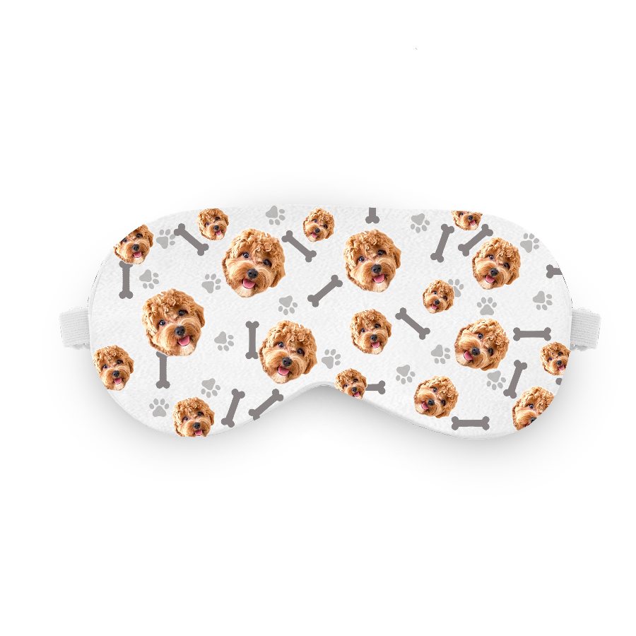 כיסוי עיניים עם תמונה של כלב בעיצוב אישי - מתנה לאוהבי חיות שוגיס